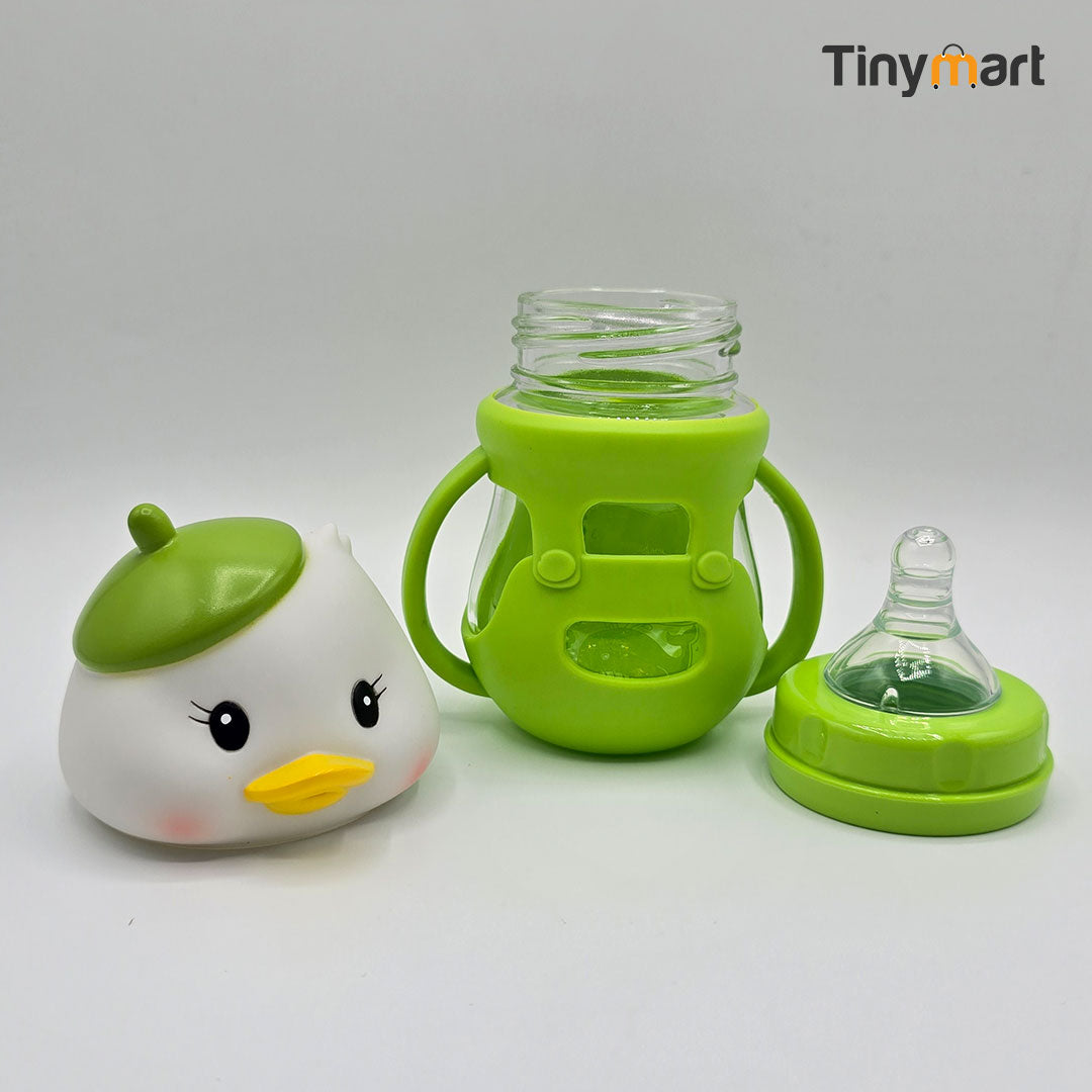 FishBaby Glass Feeding Bottle 150ML 6-OZ Wide Neck