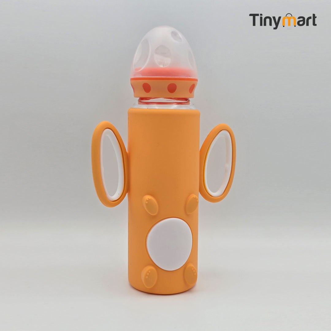 Minitree Glass Feeding Bottle 240ML 9-OZ Standard Neck Nipple