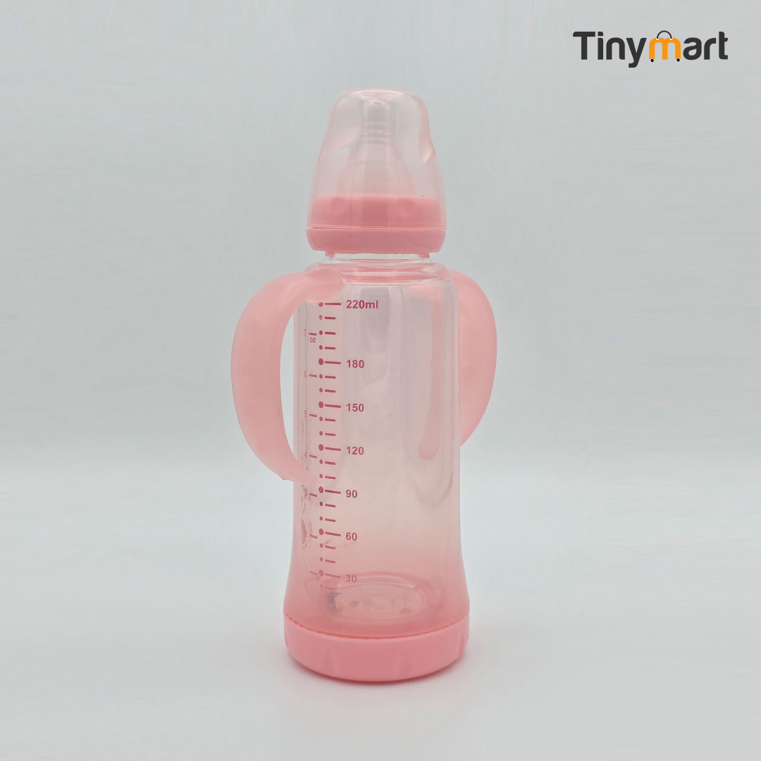 Pretty Baby Glass Feeding Bottle 220ML 7-OZ Standard Neck Nipple