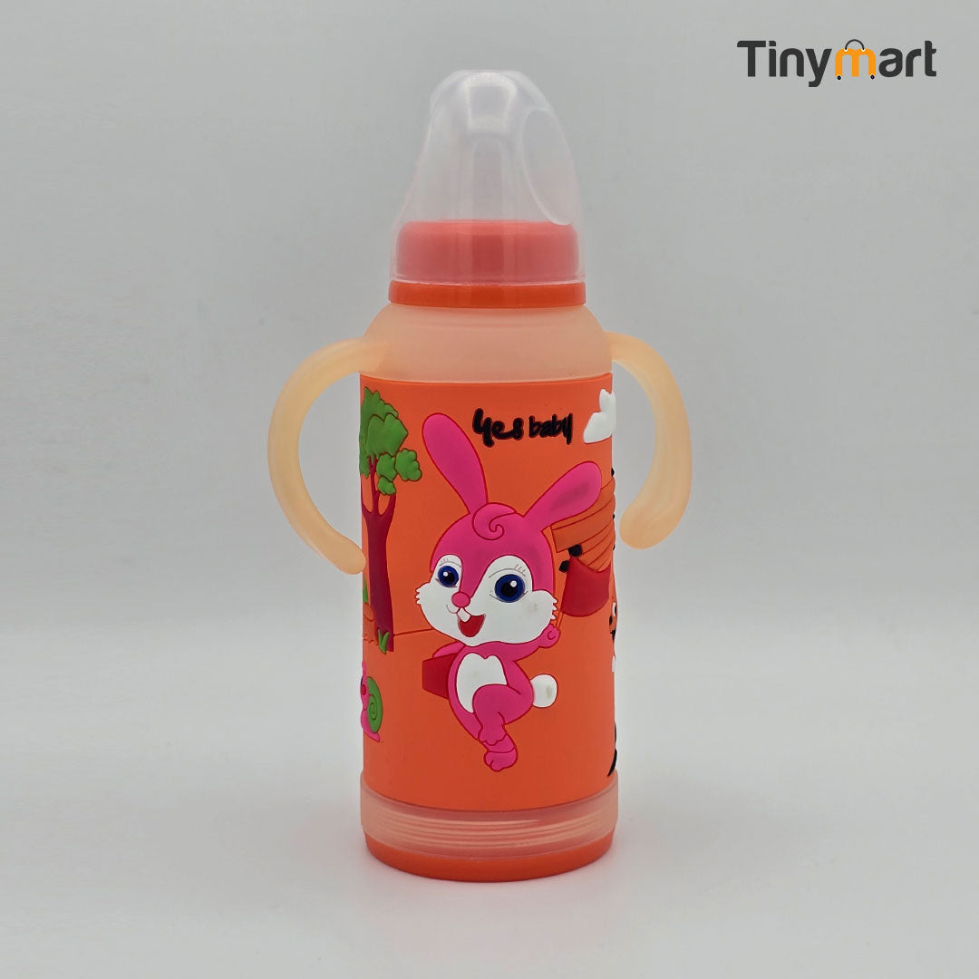 Hello Baby Glass Feeding Bottle 200ML 7-OZ Standard Neck Nipple