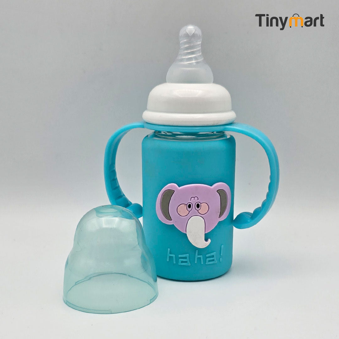 Yes Baby Glass Feeding Bottle 120ML 5-OZ Standard Neck Nipple