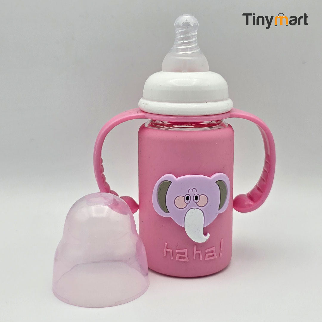 Yes Baby Glass Feeding Bottle 120ML 5-OZ Standard Neck Nipple