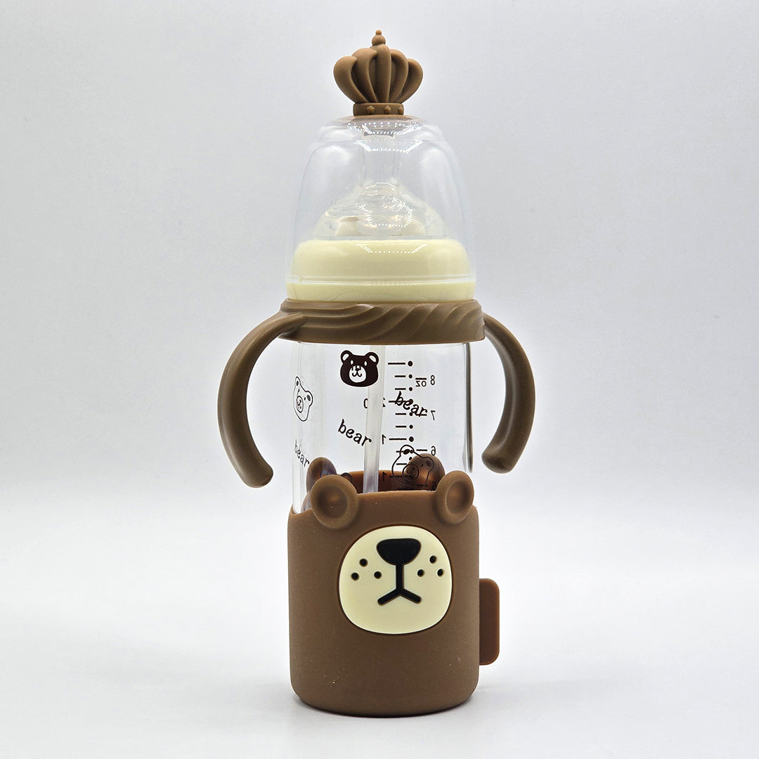 Cute Bear Baby Feeder – Wide Neck Glass 240ml