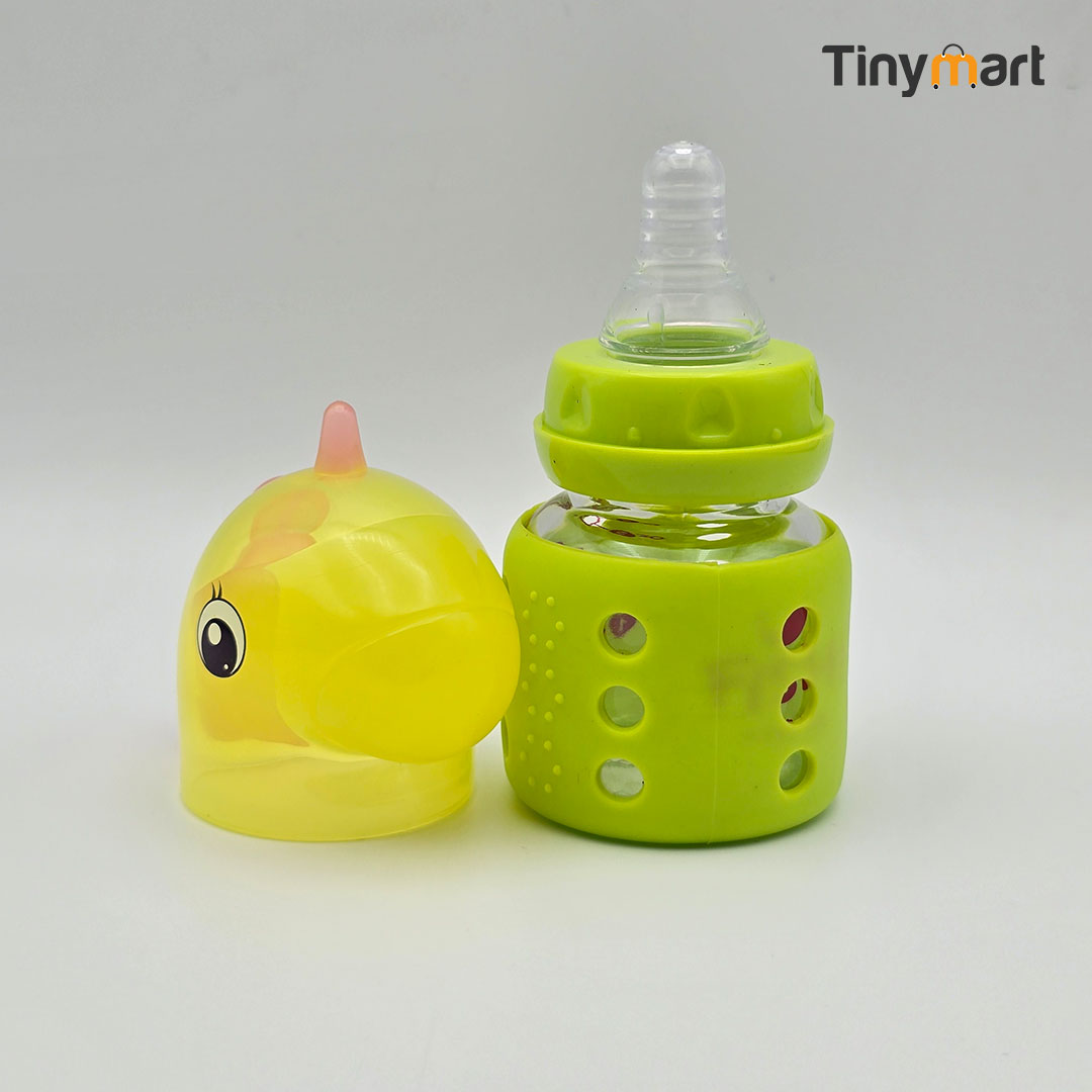 Fish Baby Glass Feeding Bottle 60ML 2-OZ Standard Neck Nipple