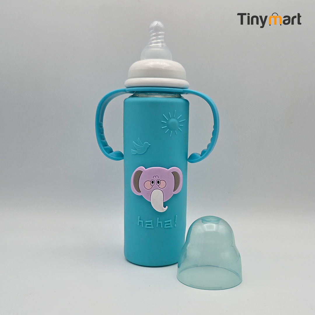 WeHappy Glass Feeding Bottle 240ML 9-OZ Standard Standard Neck Nipple