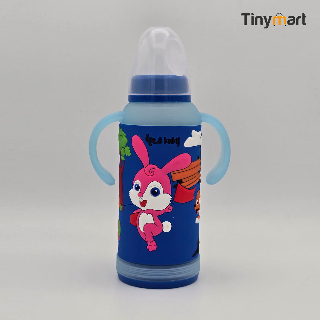 Hello Baby Glass Feeding Bottle 200ML 7-OZ Standard Neck Nipple