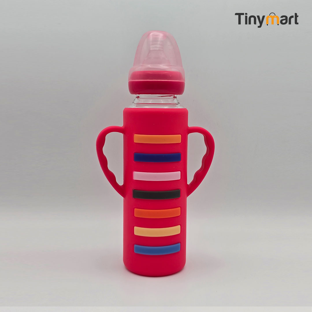 Pretty Baby Glass Feeding Bottle 240ML 9-OZ Standard Standard Neck Nipple