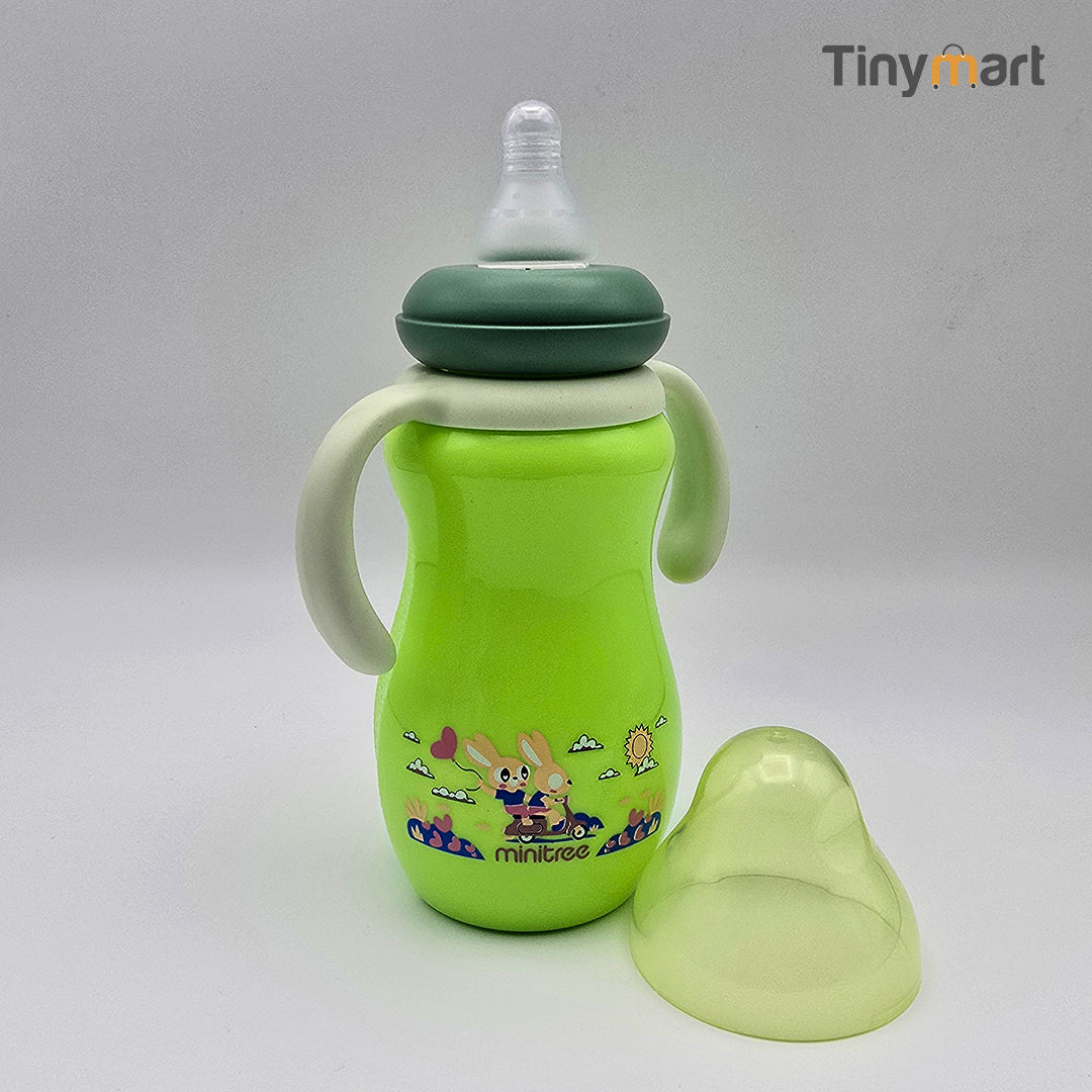 Minitree Feeding Bottle 270ML 9OZ Standard Neck Nipple coloured