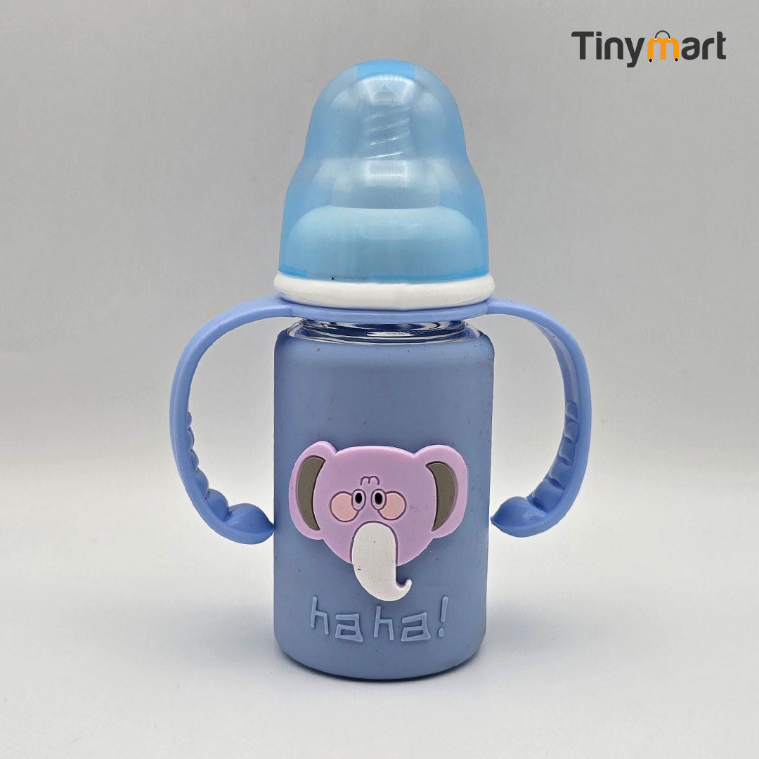 Yes Baby Glass Feeding Bottle 120ML 5-OZ Standard Neck Nipple
