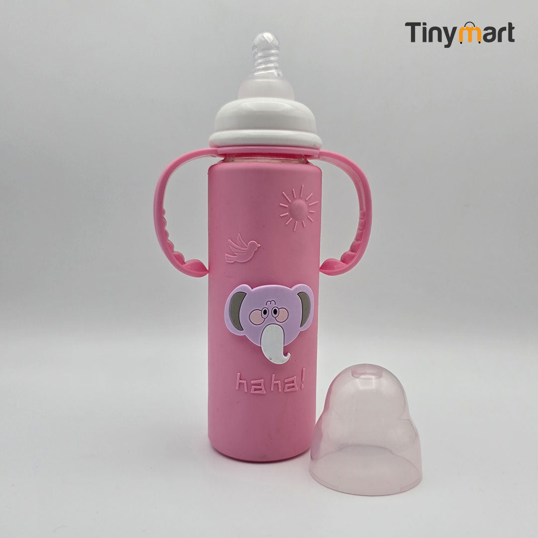 WeHappy Glass Feeding Bottle 240ML 9-OZ Standard Standard Neck Nipple