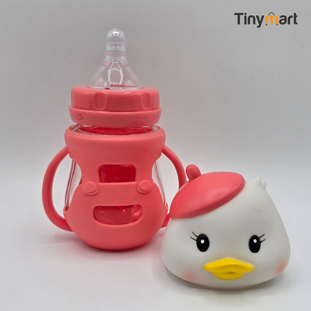 FishBaby Glass Feeding Bottle 150ML 6-OZ Wide Neck