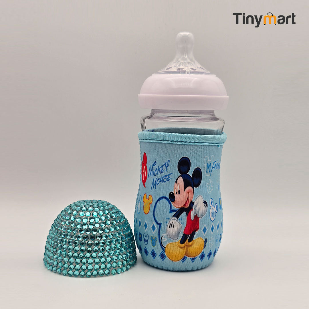 Avat Glass Feeding Bottle 240ML 8-OZ Natural Nipple