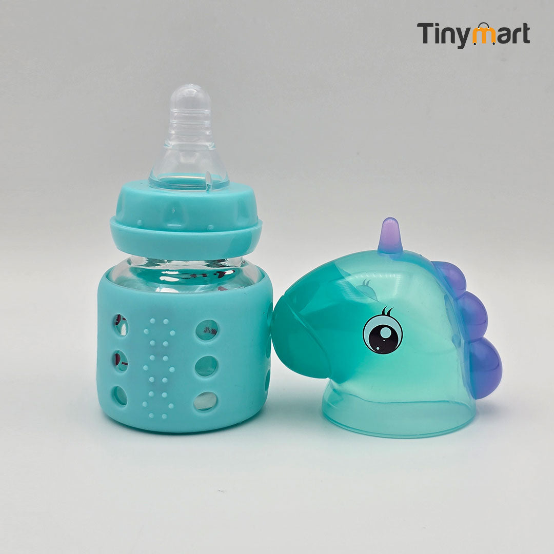 Fish Baby Glass Feeding Bottle 60ML 2-OZ Standard Neck Nipple