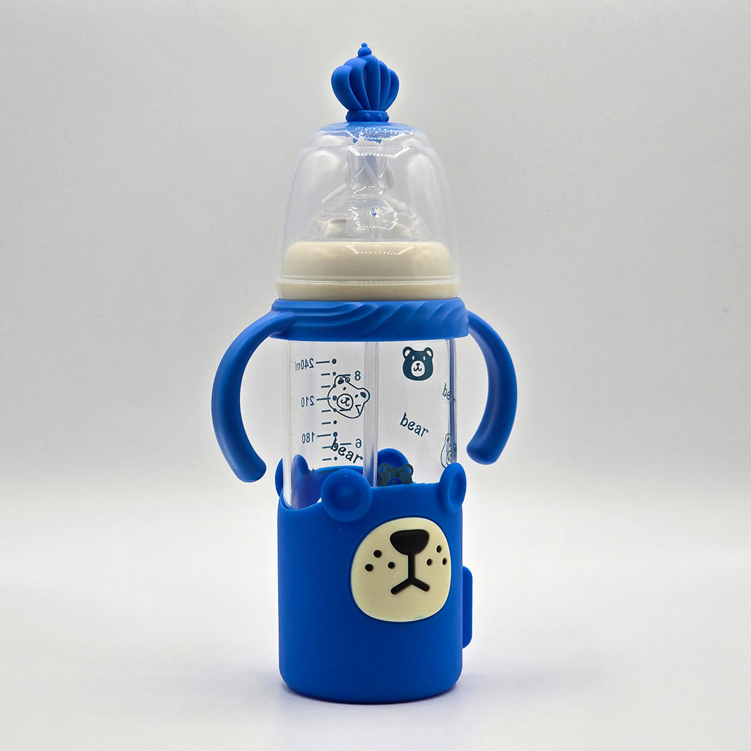Cute Bear Baby Feeder – Wide Neck Glass 240ml