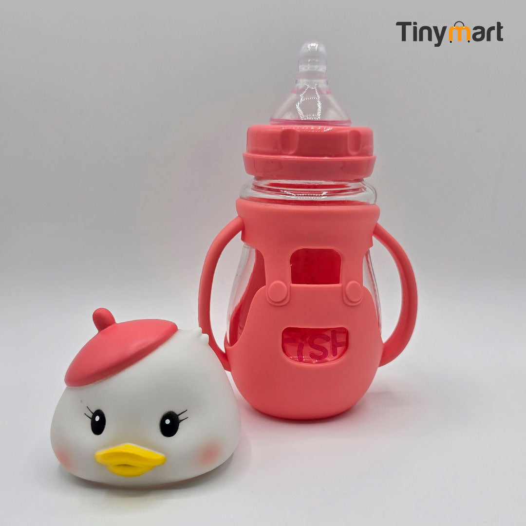 FishBaby Glass Feeding Bottle 240ML 8-OZ Wide Neck