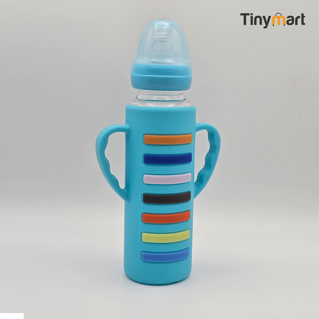Pretty Baby Glass Feeding Bottle 240ML 9-OZ Standard Standard Neck Nipple
