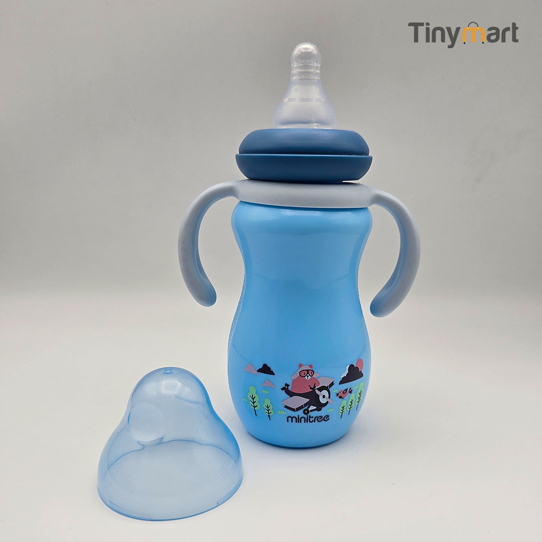 Minitree Feeding Bottle 270ML 9OZ Standard Neck Nipple coloured