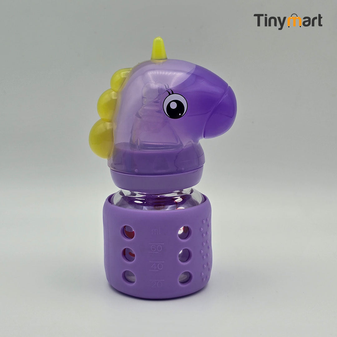 Fish Baby Glass Feeding Bottle 60ML 2-OZ Standard Neck Nipple
