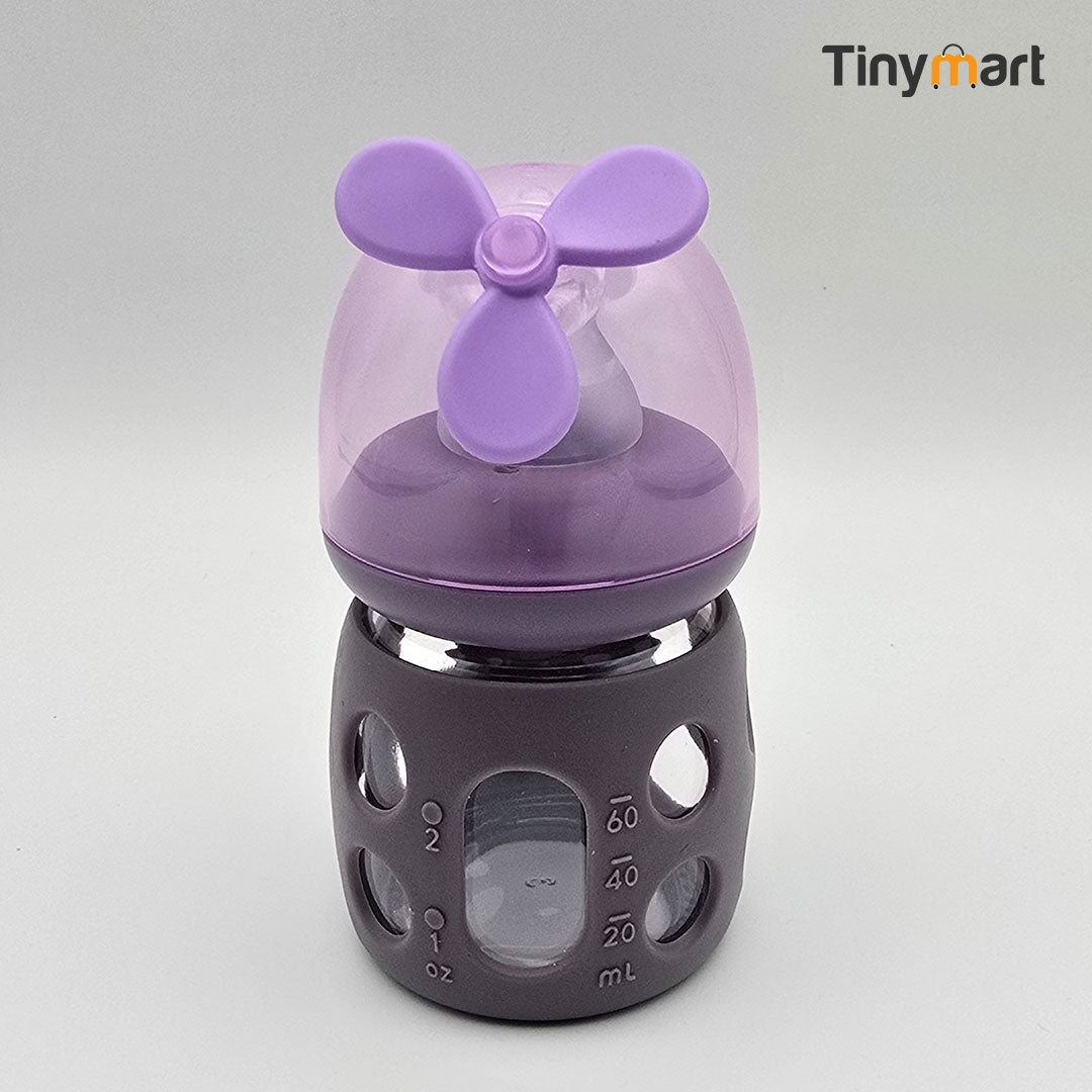 Minitree Glass Feeding Bottle 60ML 2-OZ Standard Neck Nipple