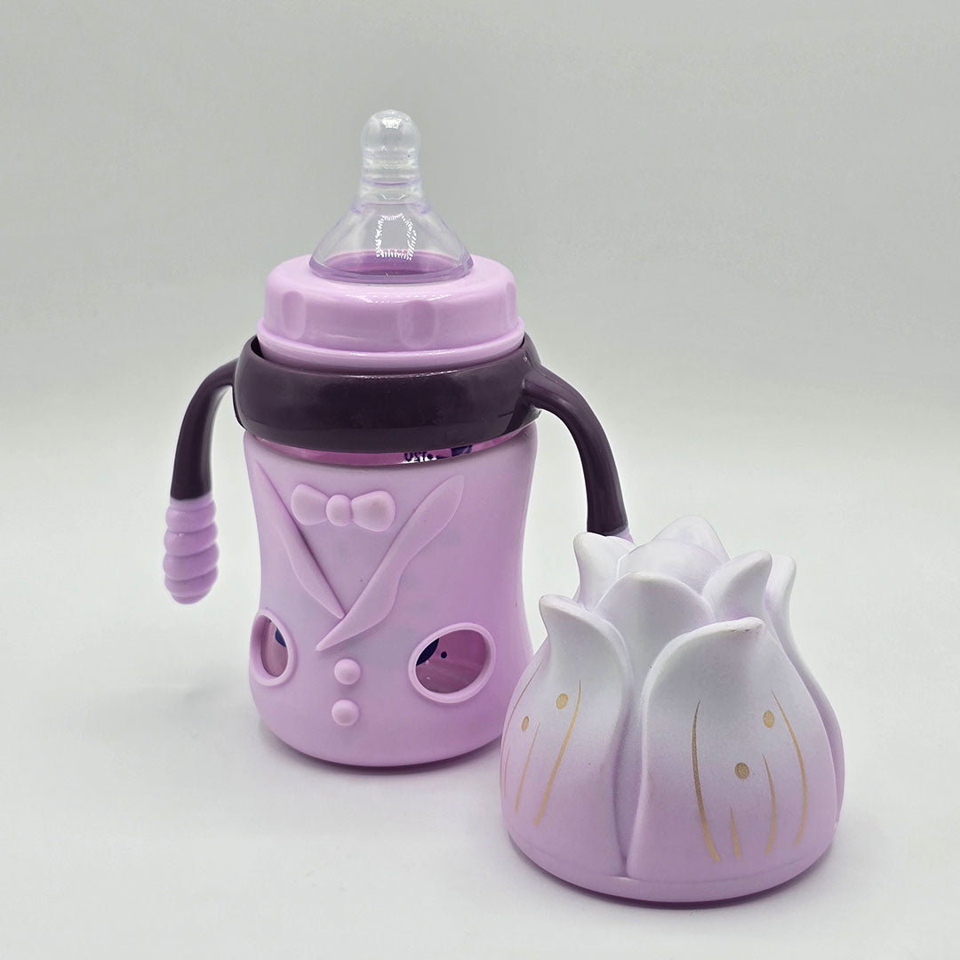 Glass Feeding Bottle – 160ml / 5 oz – Wide Neck Nipple