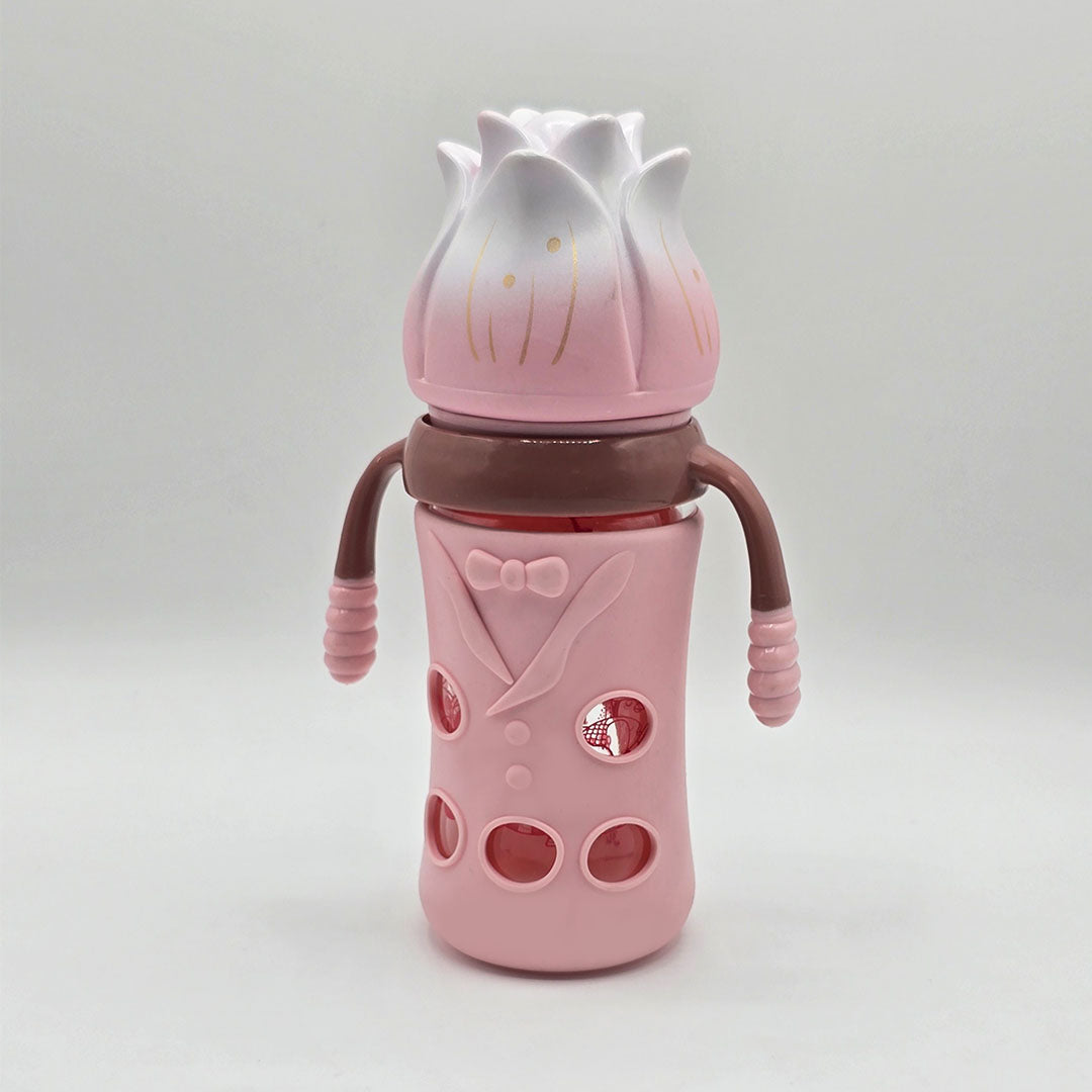 Glass Feeding Bottle – 240ml / 8 oz – Wide Neck Nipple