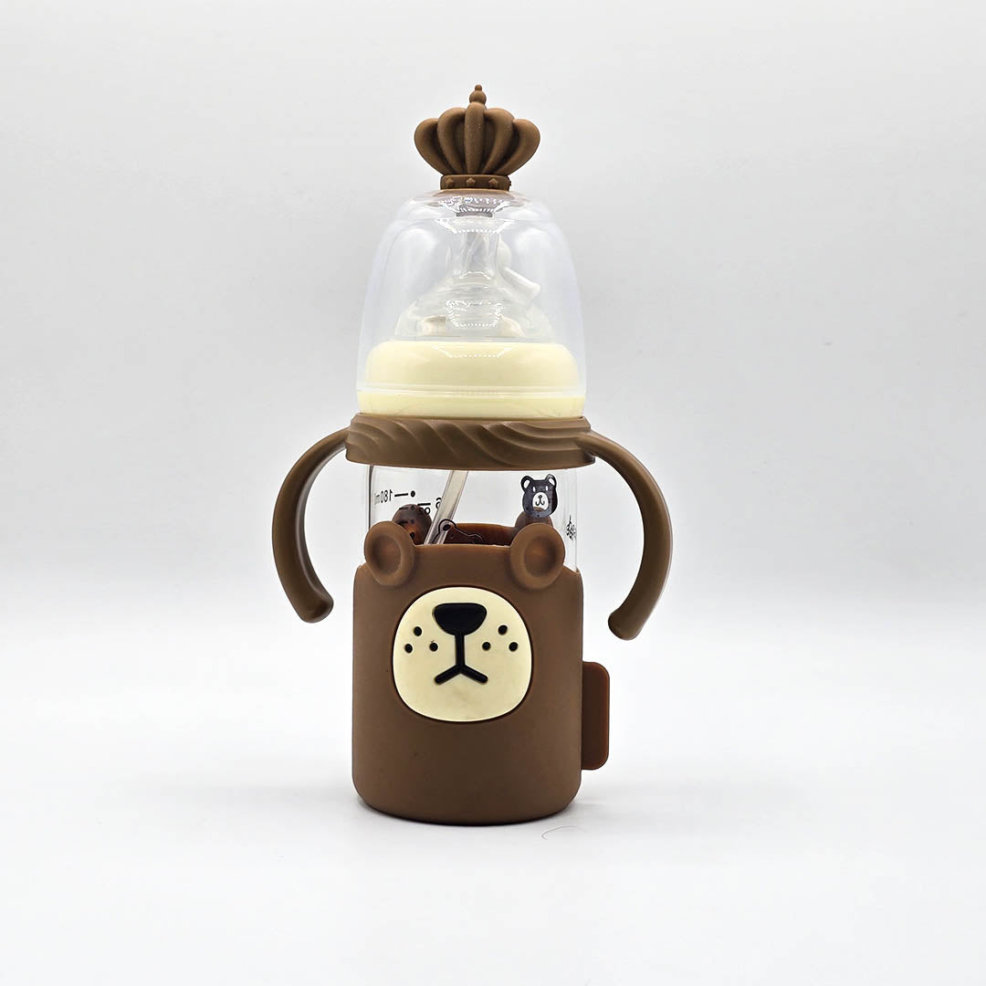 Cute Bear Baby Feeder – Wide Neck Glass 160ml (6oz)