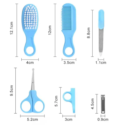 6-in-1 Baby Grooming & Nail Care Set – Blue