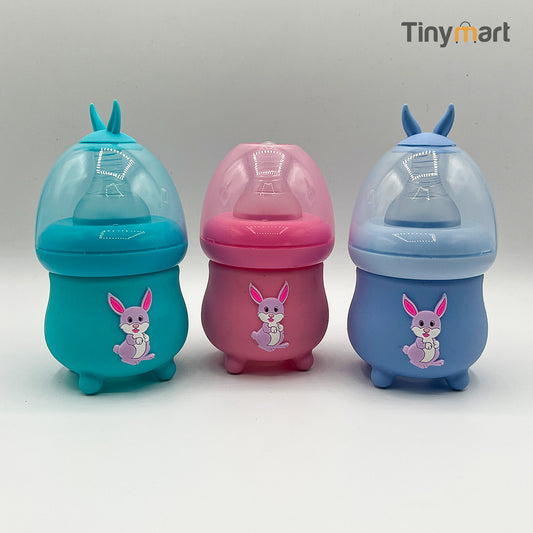 ReoBaby Glass Feeding Bottle 80ML 3-OZ Standard Neck Nipple