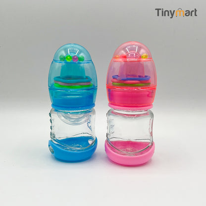 BabyLuck Glass Feeding Bottle 60ML 2-OZ Standard Neck Nipple