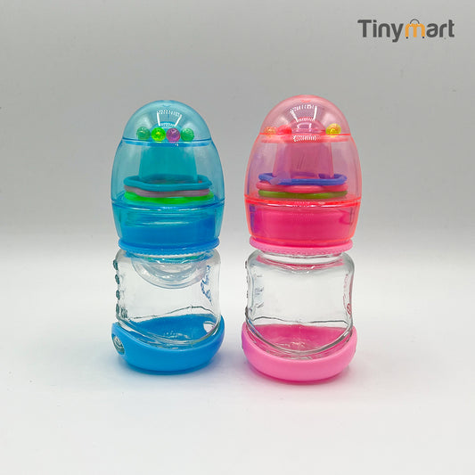 BabyLuck Glass Feeding Bottle 60ML 2-OZ Standard Neck Nipple