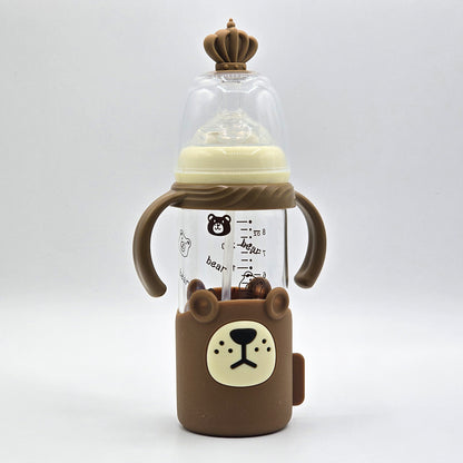 Cute Bear Baby Feeder – Wide Neck Glass 240ml