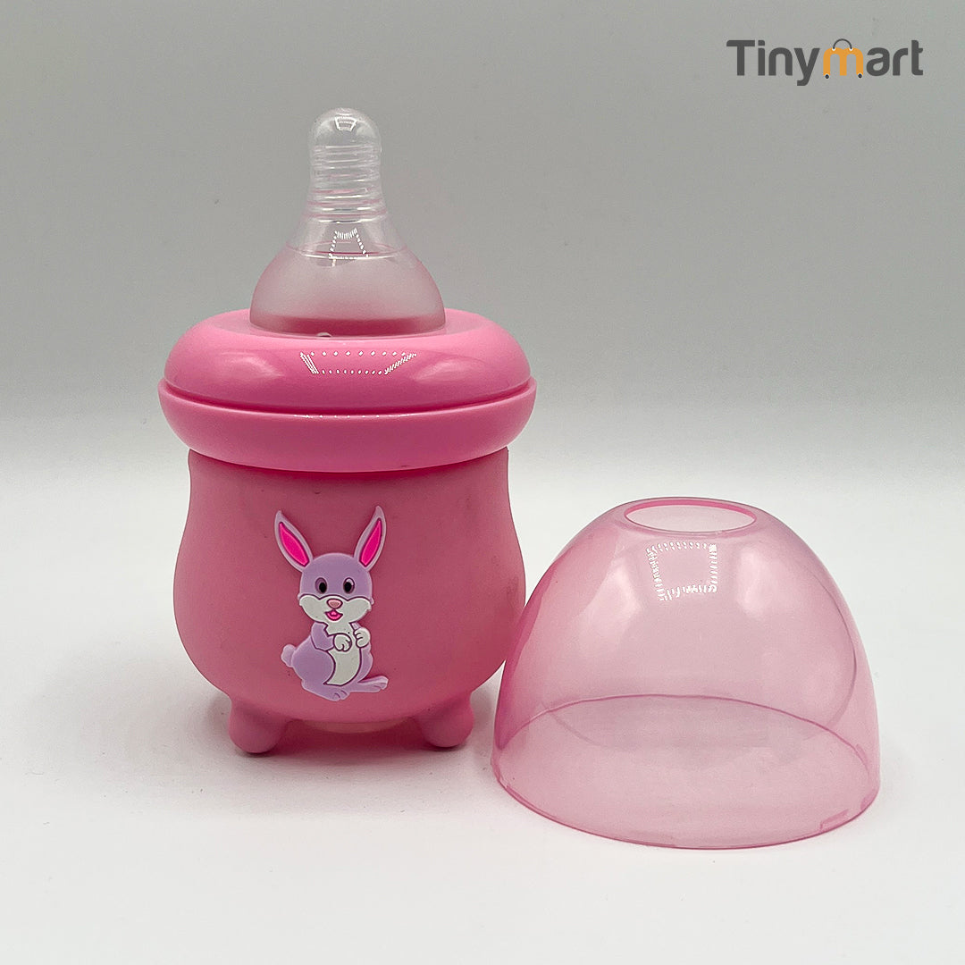 ReoBaby Glass Feeding Bottle 80ML 3-OZ Standard Neck Nipple