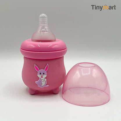 ReoBaby Glass Feeding Bottle 80ML 3-OZ Standard Neck Nipple