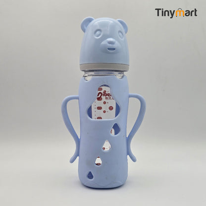 Hello Baby Glass Feeding Bottle 240ML 8-OZ Natural Nipple