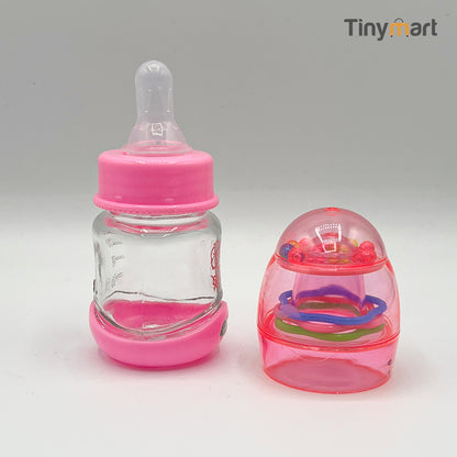 BabyLuck Glass Feeding Bottle 60ML 2-OZ Standard Neck Nipple