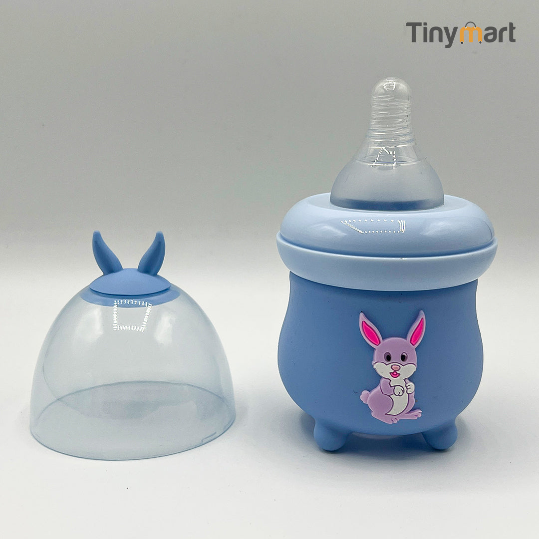 ReoBaby Glass Feeding Bottle 80ML 3-OZ Standard Neck Nipple