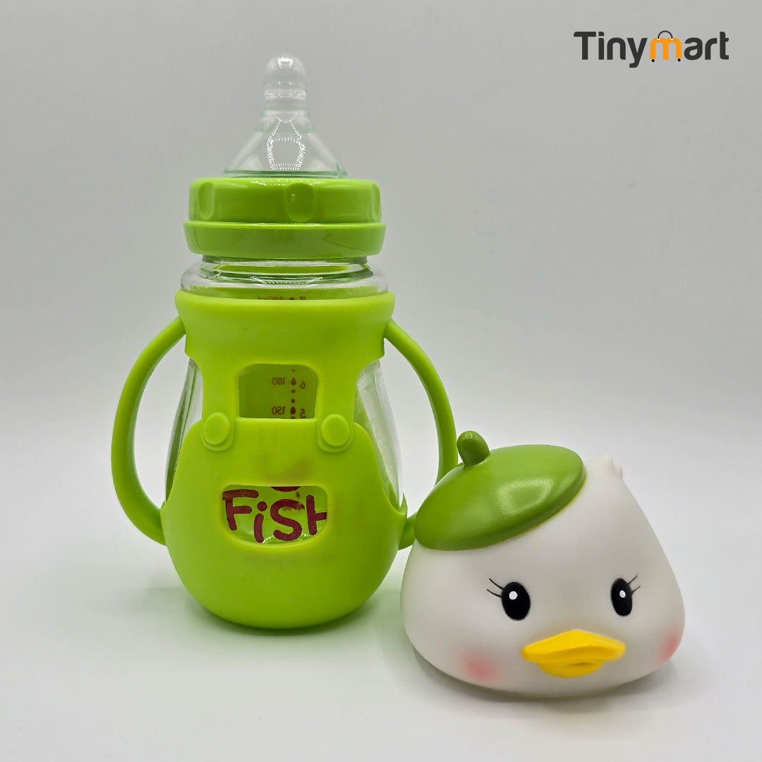 FishBaby Glass Feeding Bottle 240ML 8-OZ Wide Neck