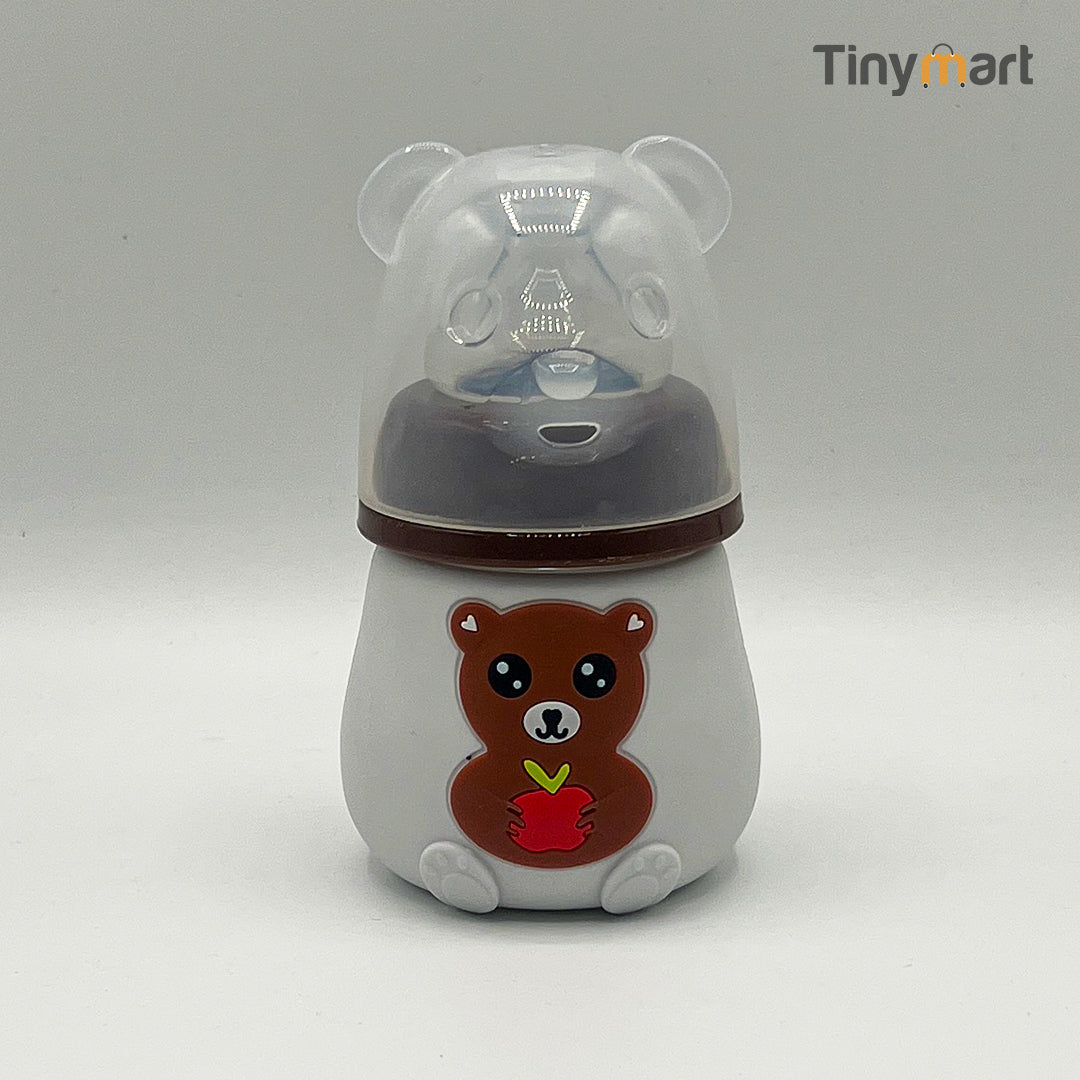 Hello Baby Glass Feeding Bottle 80ML 2-OZ Wide Neck Nipple