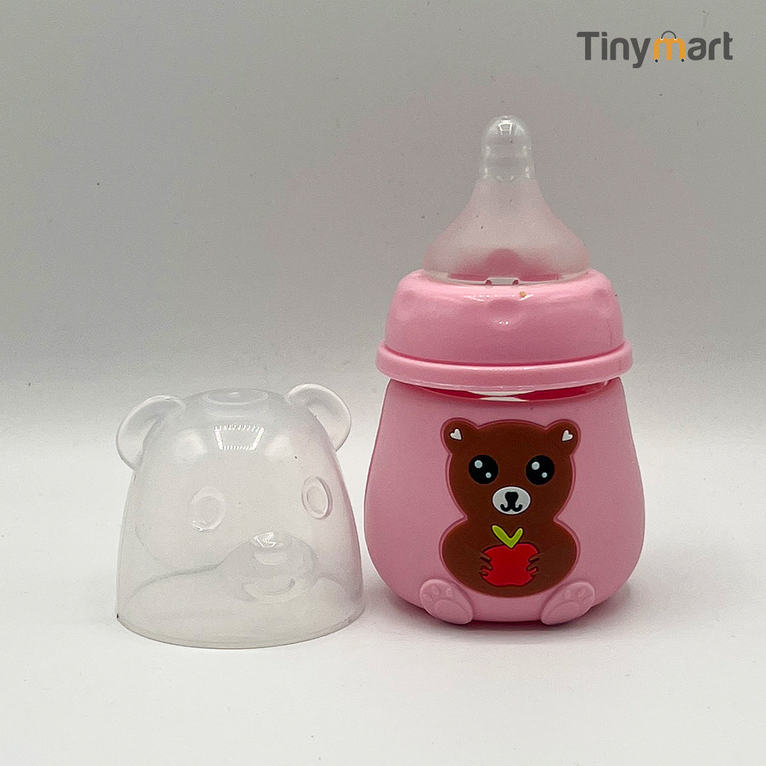 Hello Baby Glass Feeding Bottle 80ML 2-OZ Wide Neck Nipple