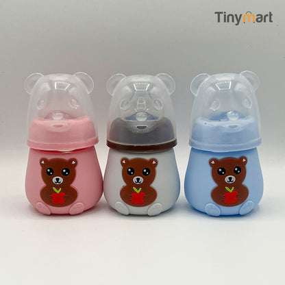Hello Baby Glass Feeding Bottle 80ML 2-OZ Wide Neck Nipple