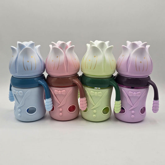 Glass Feeding Bottle – 160ml / 5 oz – Wide Neck Nipple