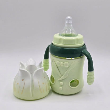 Glass Feeding Bottle – 160ml / 5 oz – Wide Neck Nipple