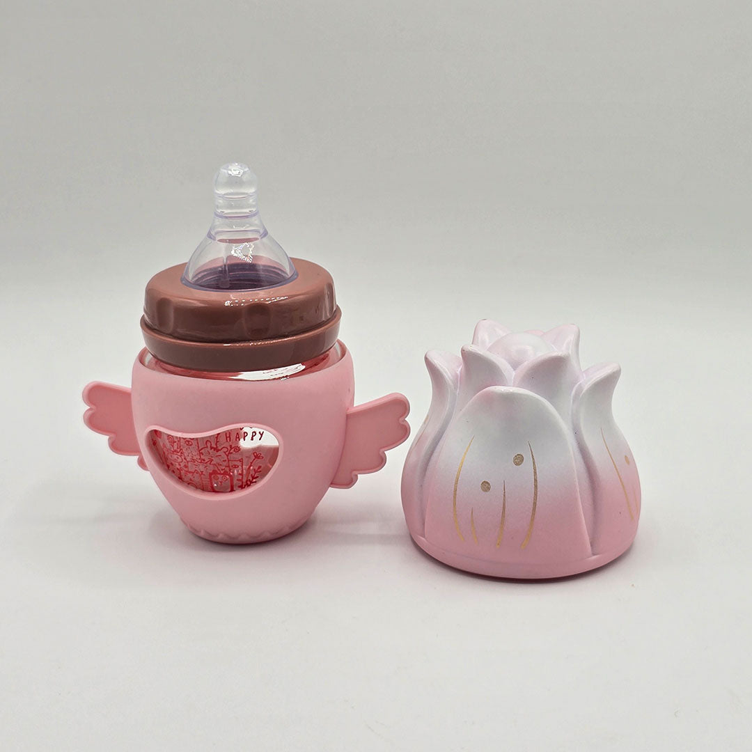Glass Feeding Bottle – 80ml / 3 oz – Wide Neck Nipple