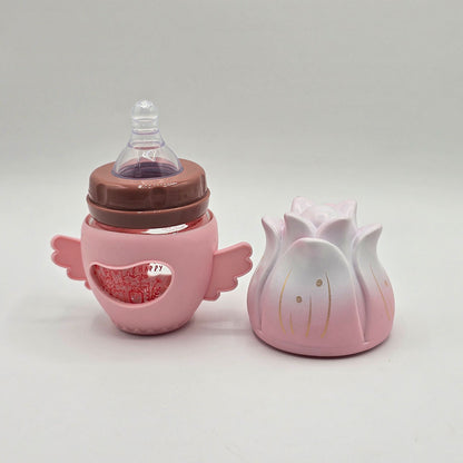Glass Feeding Bottle – 80ml / 3 oz – Wide Neck Nipple