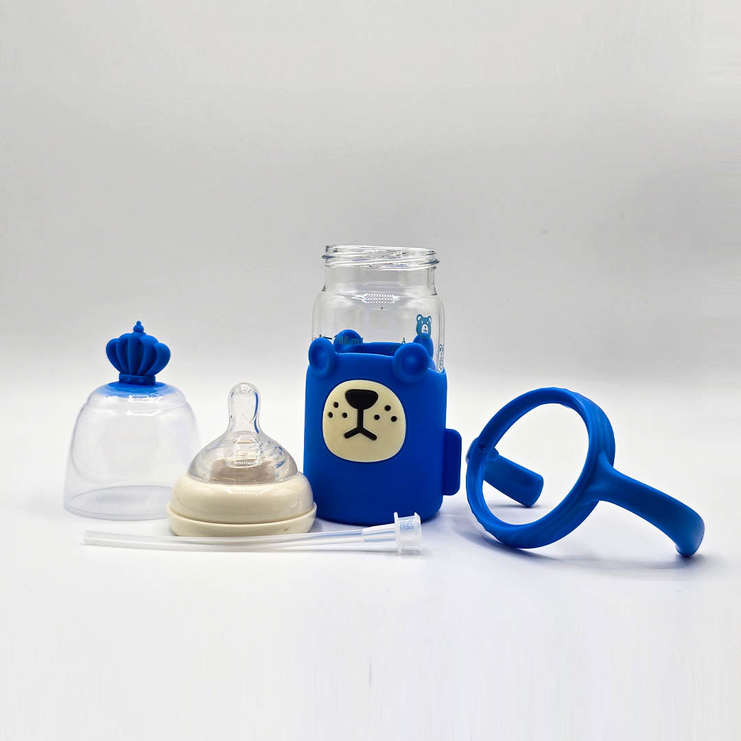 Cute Bear Baby Feeder – Wide Neck Glass 160ml (6oz)