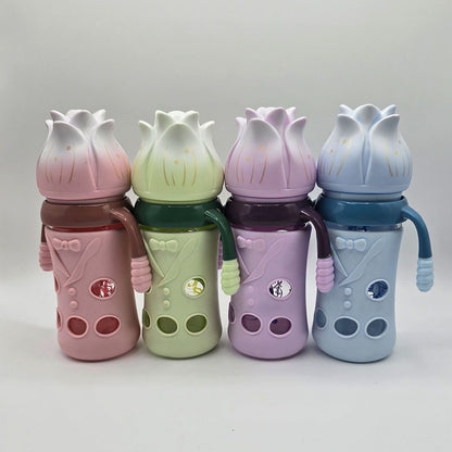 Glass Feeding Bottle – 240ml / 8 oz – Wide Neck Nipple